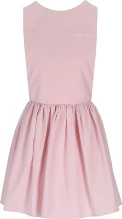 Miu Miu Light Pink Round Neck Mini Dress