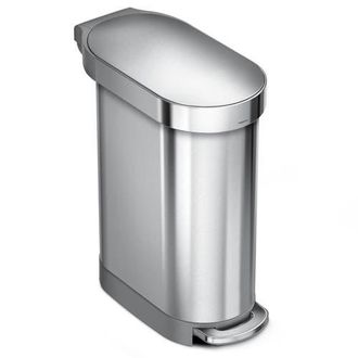 Simplehuman 45L slim step can in Brushed at Nordstrom