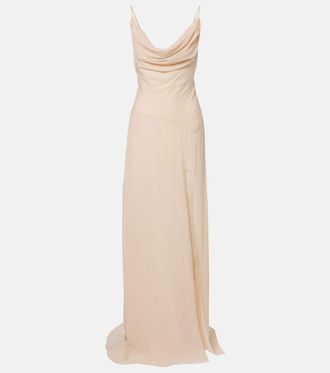 Blumarine Abito lungo in georgette