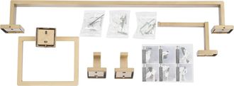 OEM Juego De Accesorios De Ba&ntilde;o, Juego Completo De 5 Piezas, Fabricado En Acero Inoxidable Duradero, Color Dorado