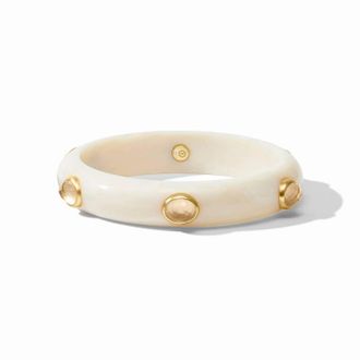 Julie Vos Womens Carnaby Stone Bangle In Iridescent Champagne