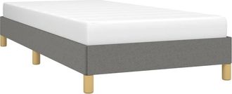 vidaXL Estructura De Cama Sin Colch&oacute;n Tela Gris Oscuro 90x200 Cm Vidaxl