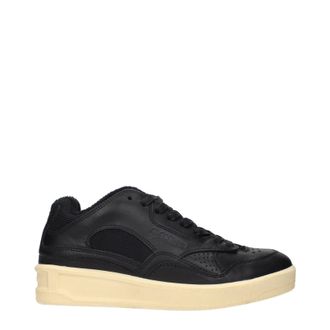 Jil Sander Deportivas Para Mujer, Piel, Negro/Crudo
