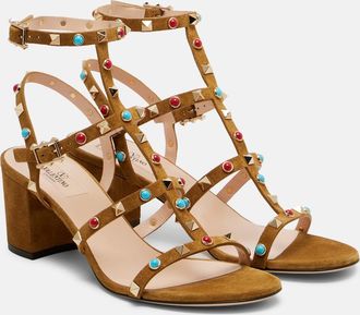 Valentino Garavani Rockstud embellished suede sandals
