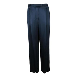 Max Mara Wide Trousers, female, Blue, Size: XS Amleto Wide Trousers