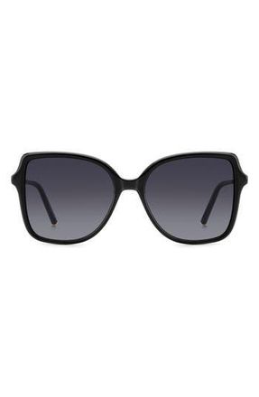 Carolina Herrera 55mm Square Sunglasses in Black Gold at Nordstrom Rack