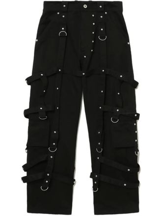We11done studded cargo trousers - Black