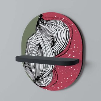 OEM Estar Juntos Estante Ovalado Negro