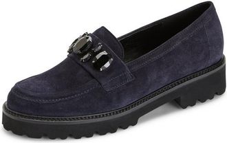Gabor Damen Slipper – Slip-On Mokassins In Blau, Mit Wechselfußbett, Größe 40, Mehrweite G