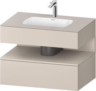 Duravit Qatego Lavabo Encastrado Con Base De Lavabo Consola, - Duravit