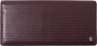 Cartier Bordeaux Leather Long Wallet (Bi-Fold) (Pre-Owned)