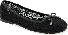 Kenneth Cole Reaction Elstree Mesh Ballet Flat in Black Lace at Nordstrom Rack, Size 8.5