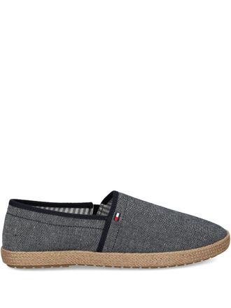 Tommy Hilfiger chambray slip-on espadrilles - men - Other fibres/Linen/Flax/Cotton/Polyurethane/Synthetic Rubber/Synthetic Rubber - 44 - Blue