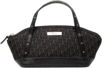 Dior Pre-owned Vintage Canvas Handbag - Dames - Vintage Handtas - Zwart - ONE Size - Leer - Vintage
