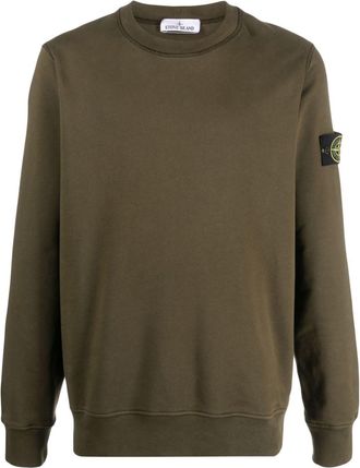Stone Island Compass-patch cotton sweatshirt - men - Cotton - S - Green