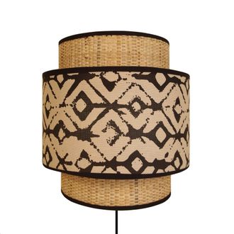 Tosel Aplique de pared metal Alt.14cm negro ;Pantalla: crudo