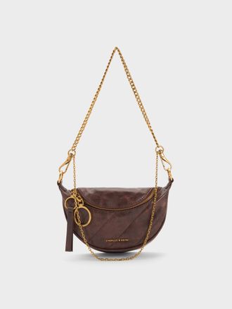 Charles & Keith Philomena Half-Moon Crossbody Bag