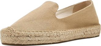 Soludos Smoking Platform Espadrille Womens Flat Shoes Safari Brown : EU 41 (US Womens 10-10.5) B - Medium, Cotton