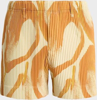 Homme Pliss&eacute; Issey Miyake Men & apos;s Pleated Pull-On Shorts