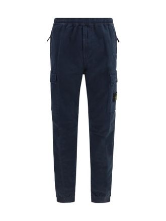 Stone Island Blue Tapered Cargo Pants