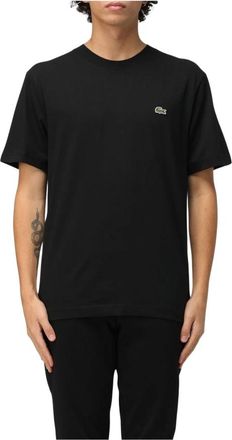 Lacoste T-shirt van katoen met ronde hals - Heren - T-shirts - Zwart - XL - Katoen - Tops