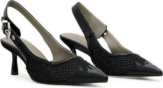 AllSaints Idiya Mesh Slingback Pump in Black at Nordstrom, Size 10Us