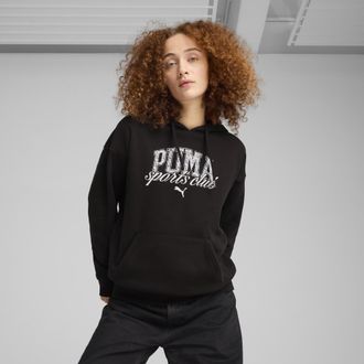 Puma Felpa con cappuccio PUMA CLASS vestibilit&agrave; comoda da donna, Abbigliamento, Nero, XL