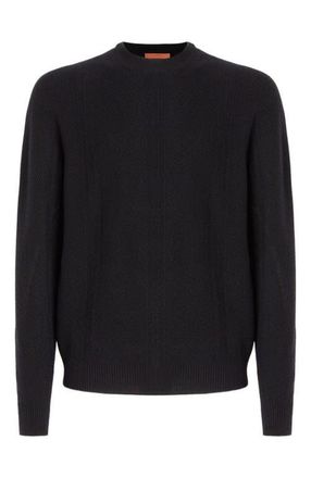 Missoni Crew Neck Sweater In Wool With Chevron Pattern in Black at Nordstrom, Size 50 It