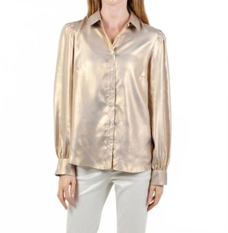 Finley Collette Button Front Shirt In Gold