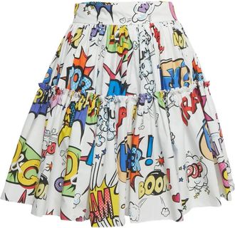 Dolce & Gabbana Minigonna con stampa - Bianco