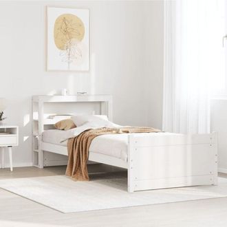 vidaXL Vidaxl - Giroletto con Testiera Bianco 75x190 cm Legno Massello di Pino