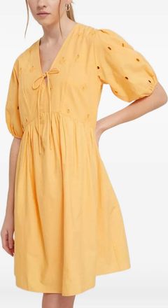 Desigual Abito corto con maniche a palloncino - Giallo