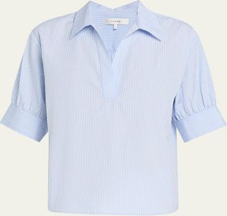 Frame Denim The Striped Popover Top