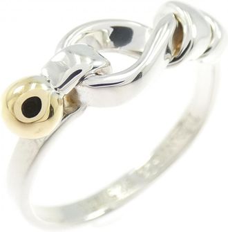 Tiffany & Co. Silver Yellow Gold Yellow Gold (18K) Silver 925 Band Ring (Pre-Owned)