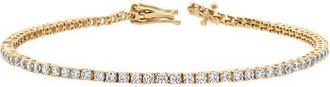 LuvMyJewelry Elodie 3 Ct 10K Gold Lab Grown Diamond Tennis Bracelet in 10K Yellow Gold at Nordstrom, Size 7