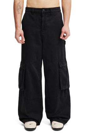 Cotton On Mens Super Baggy Cargo Pant in Black at Nordstrom, Size 28