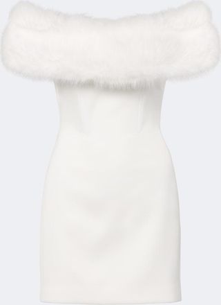 DAVID KOMA Strapless bustier minidress