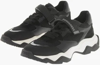 Dsquared2 Low Suede and Perforated-Fabric Sneakers WAVE size 45