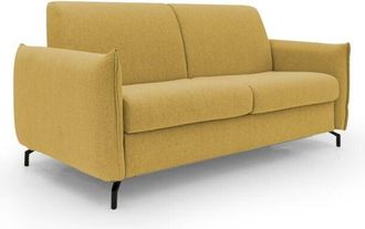 Divani.Store Divani.store - Scarlet Sof&aacute; Cama Convertible En Tejido Mixto De Algod&oacute;n Impermeable 195 Cm (mat.140x197) Amarillo