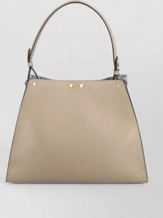 Fendi medium leather tote bag top handle