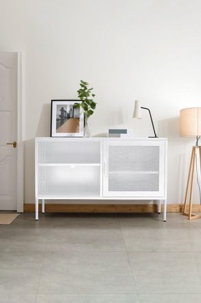 Living and Home Freestanding Steel File Storage Cabinet with Open Shelves