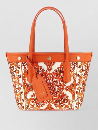 Dolce & Gabbana atene shoulder shopping bag ornate pattern dual handles