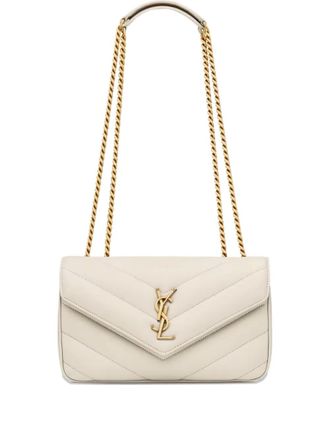 Saint Laurent Borsa a spalla Loulou piccola - Toni neutri