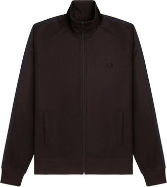 Fred Perry Giacca Track con nastro a contrasto - - Sweatshirts & Hoodies - Uomo - Marrone - S