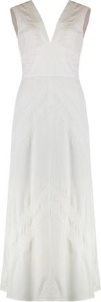 Kristina Ti Katoenen Jurk - Dames - Casual kleedjes - Wit - M - Katoen - Kleedjes
