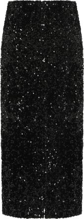Vince Womens Skirt Midi Sequin Black Polyester