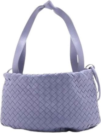 Bottega Veneta Pre-owned Cross Body Bags, female, Purple, Size: ONE SIZE Pre-owned Leather Cross Body Bag