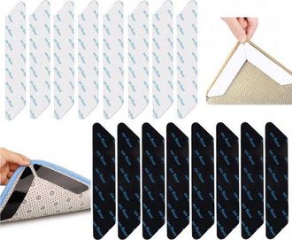 OEM 16 Piezas, Cinta Adhesiva De Doble Cara, 18 Cm, Antideslizante, Almohadillas Antideslizantes Para Debajo De La Alfombra, Blanco Y Negro