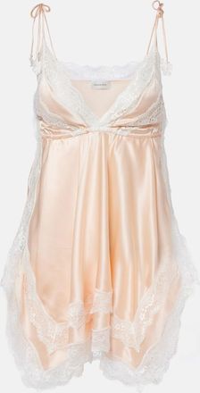 Magda Butrym Lace-trimmed silk satin camisole