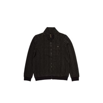Freddy Felpa con collo alto e full zip in trama geometrica